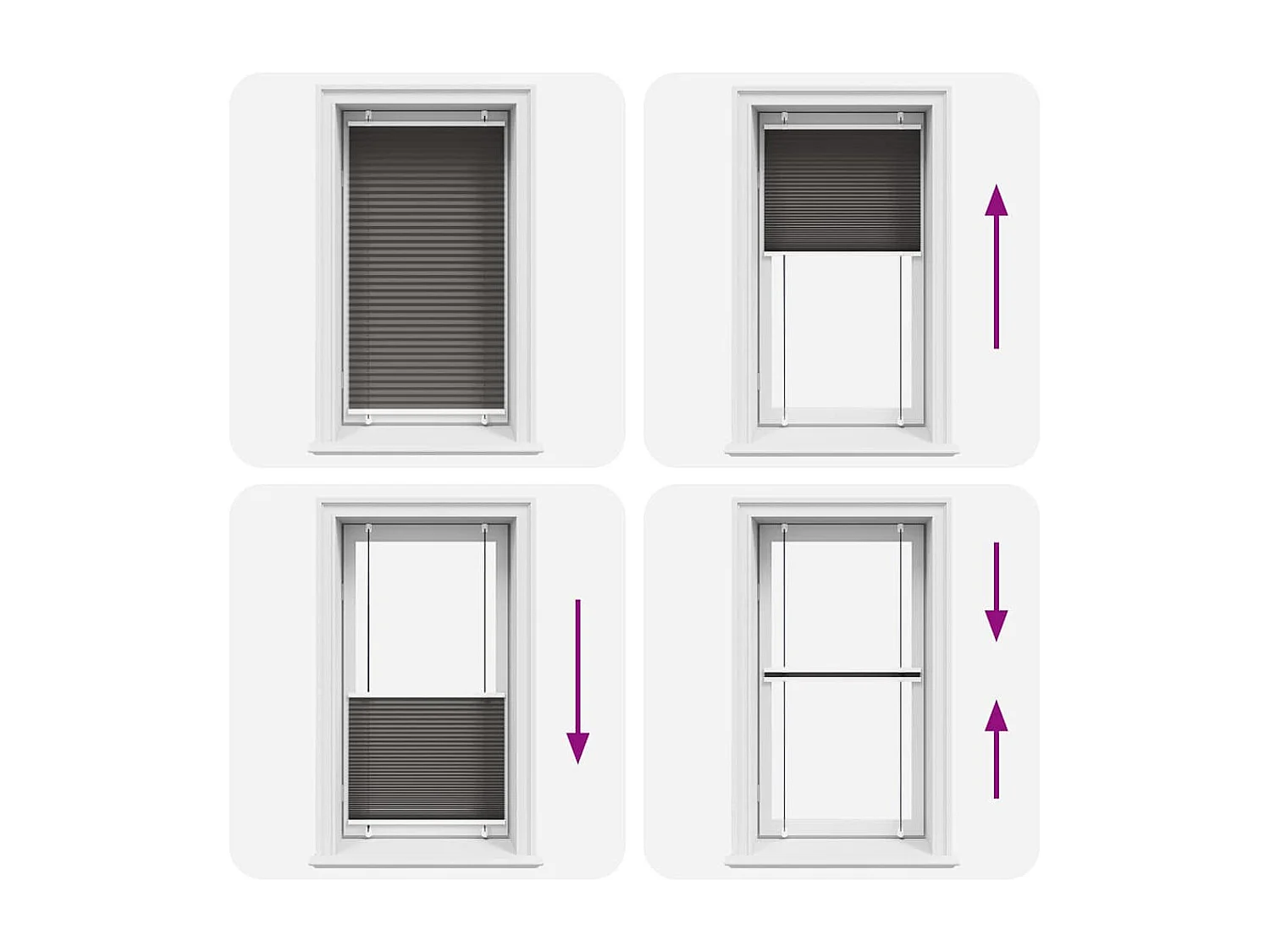 Plissé rolgordijn 75x150 cm stofbreedte 74,4 cm polyester zwart