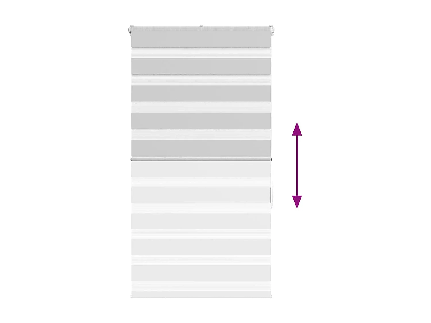 Store zèbre gris clair largeur du tissu 80,9 cm polyester