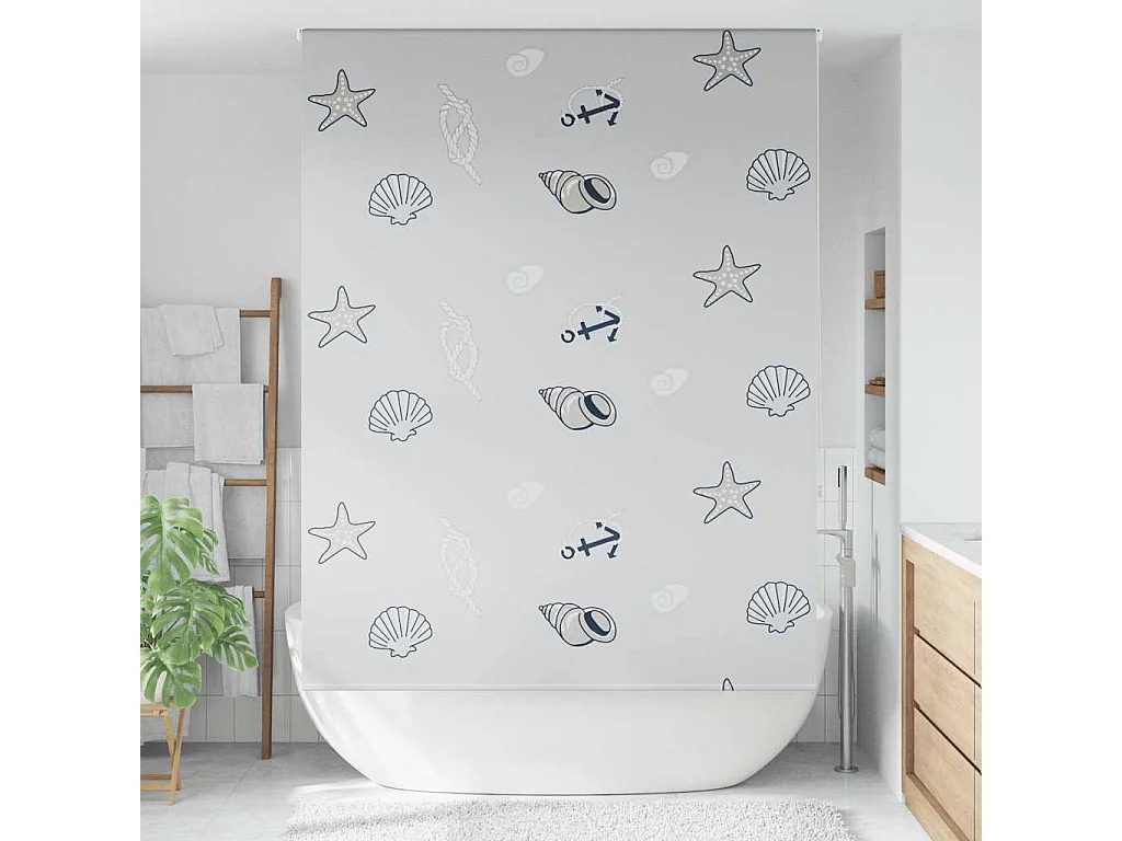 Estor enrollable para ducha tela 160x240 cm ancho 156 cm