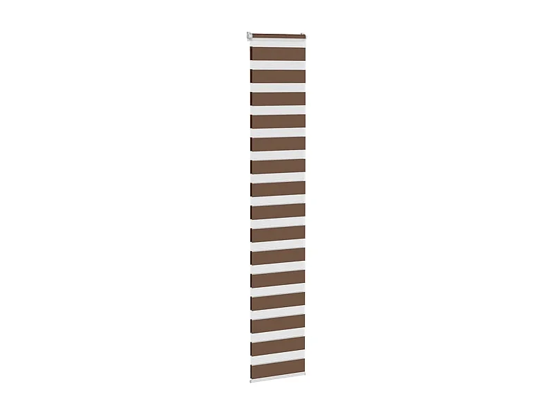 Store zèbre marron 40x200 cm largeur du tissu 35,9 cm polyester