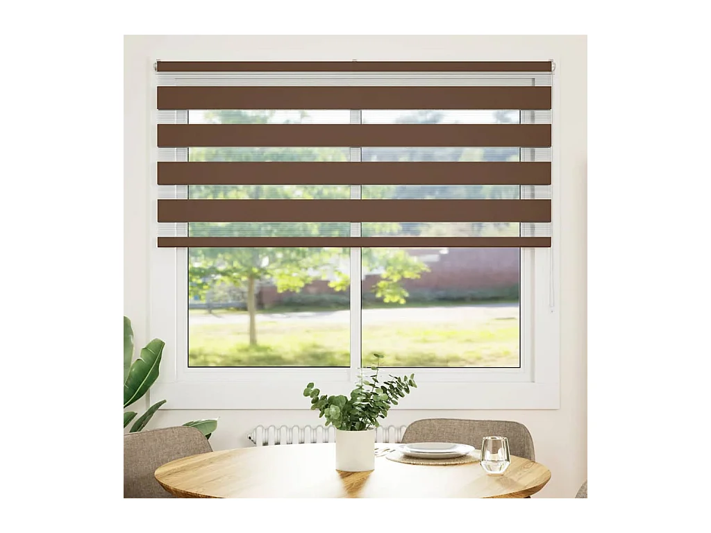 Store zèbre marron 165x150cm largeur du tissu 160,9cm polyester