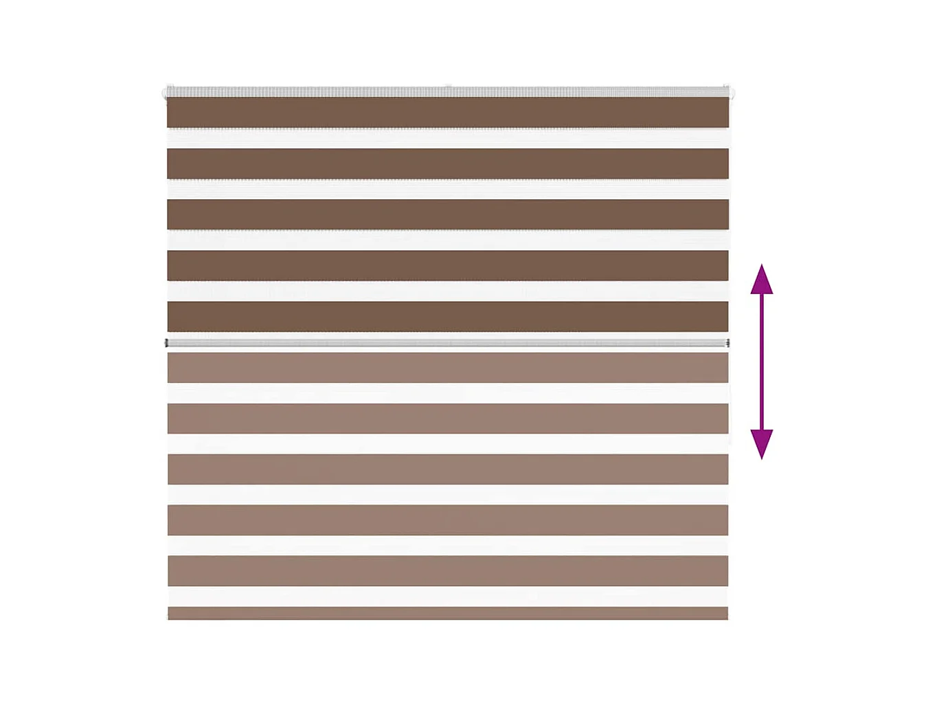 Store zèbre marron 165x150cm largeur du tissu 160,9cm polyester