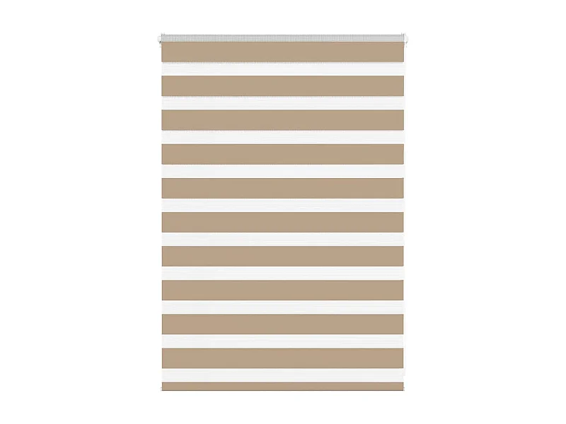 Store zèbre marron sable largeur du tissu 110,9 cm polyester