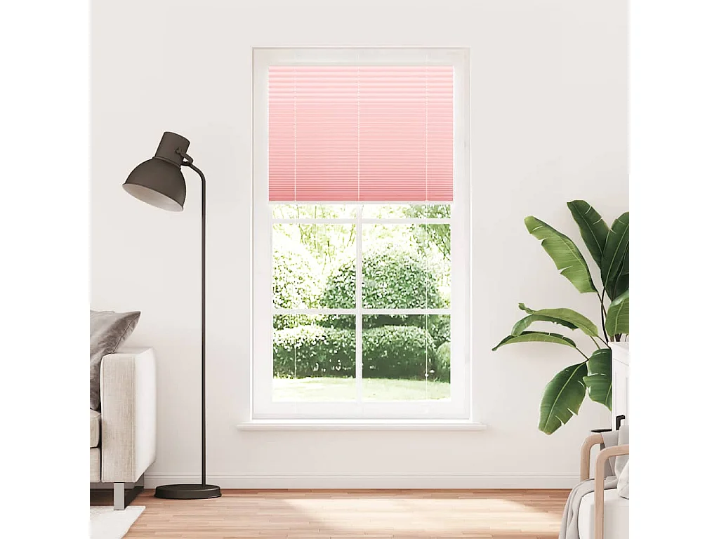 Store plissé rose 110x200 cm largeur du tissu 109,4cm polyester