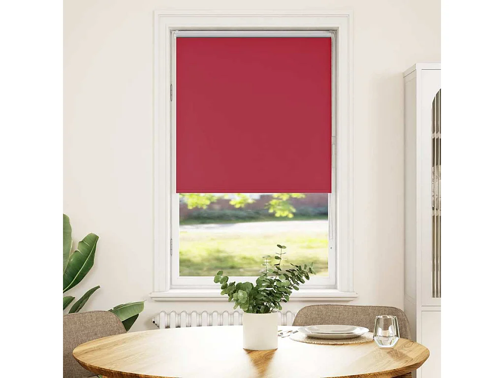Estor Enrollable Opaco Rojo 70x130 cm Tela Ancho 65,7 cm