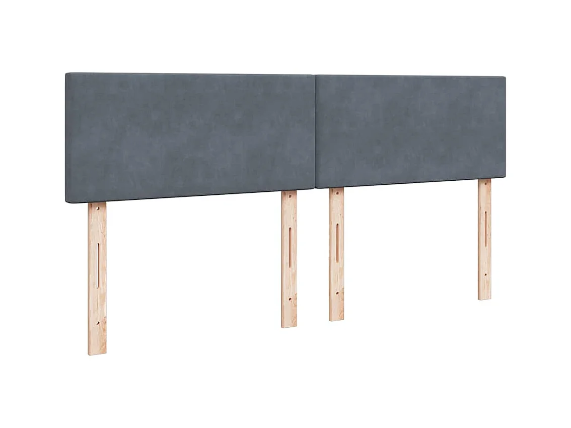 Cadre de lit ottoman avec matelas gris foncé 200x200 cm velours