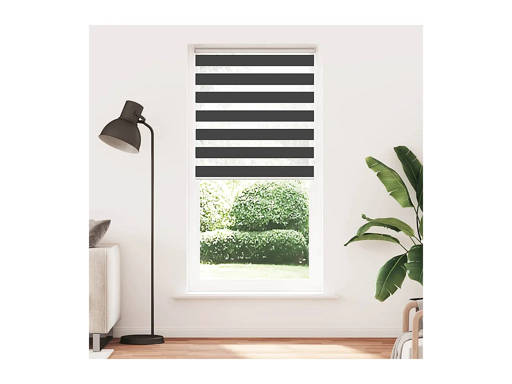 Store zèbre noir 115x230 cm largeur du tissu 110,9 cm polyester