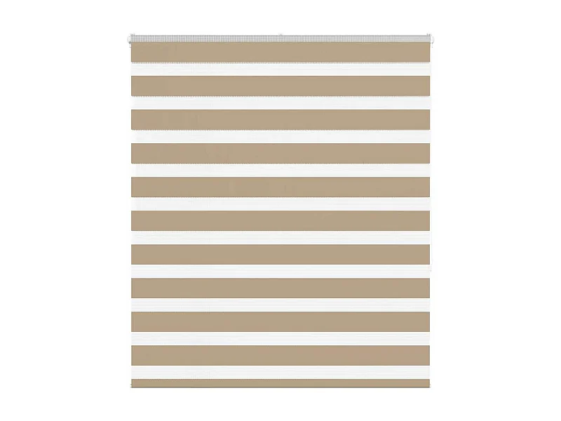 Store zèbre marron sable largeur du tissu 120,9 cm polyester