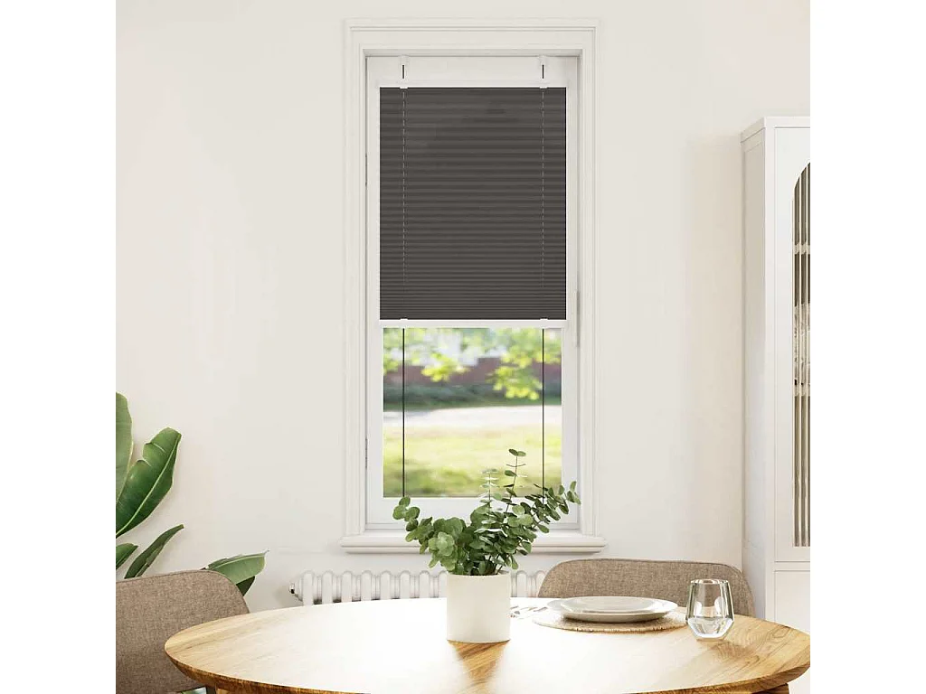 Estor Plisado negro 50x100 cm Tela Ancho 49,4 cm Poliéster