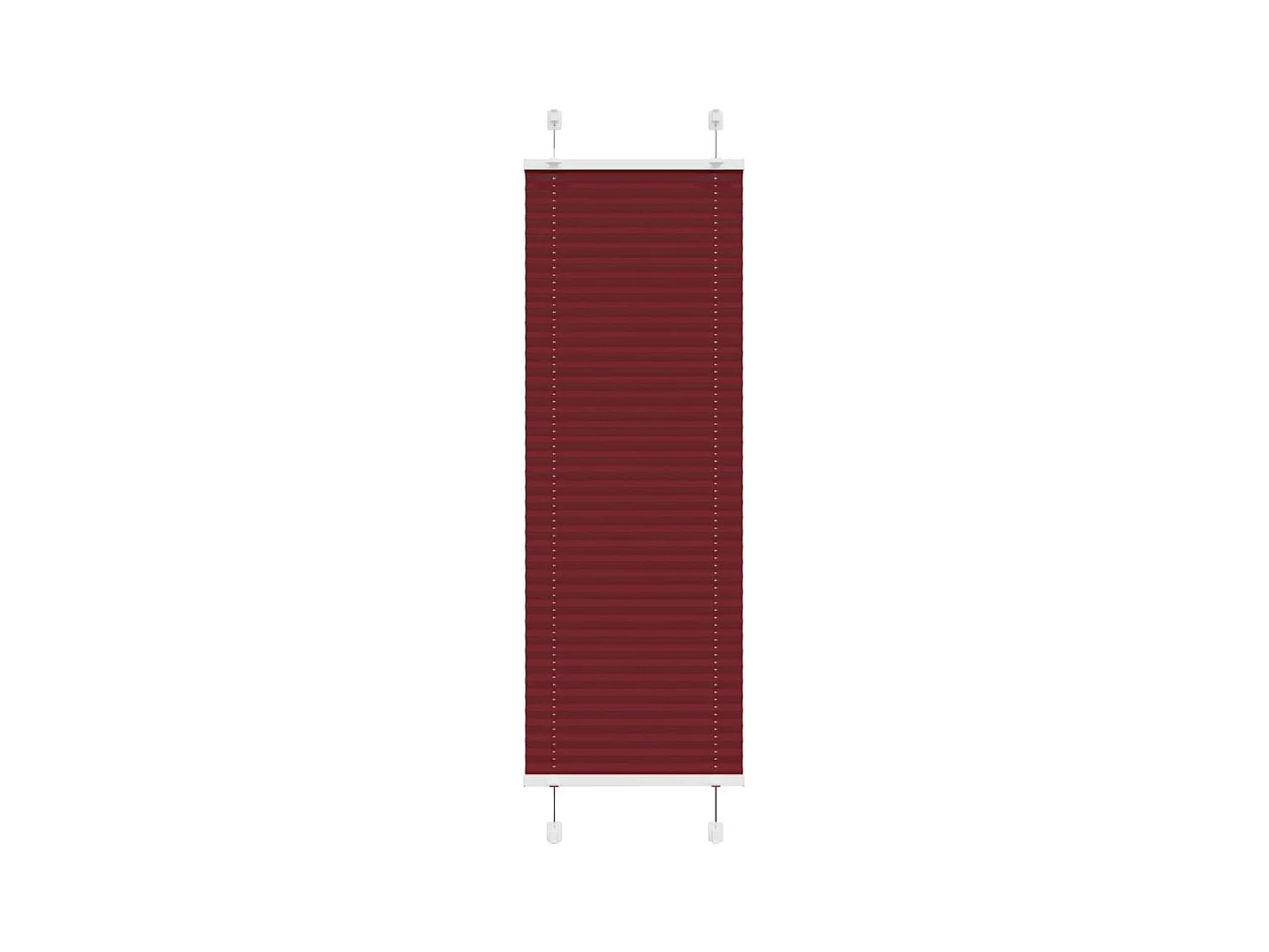 Store plissé rouge bordeaux 50x100 cm largeur du tissu 49,4 cm
