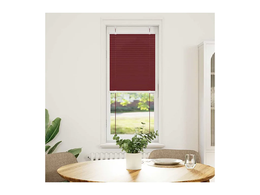 Store plissé rouge bordeaux 50x100 cm largeur du tissu 49,4 cm