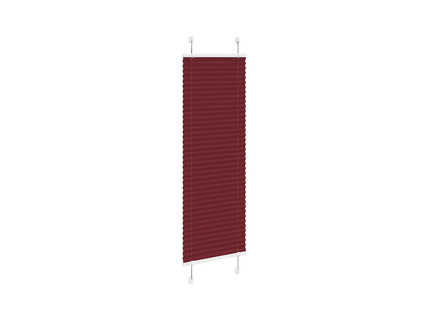 Store plissé rouge bordeaux 50x100 cm largeur du tissu 49,4 cm
