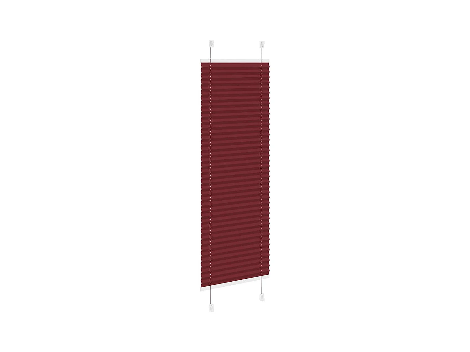 Store plissé rouge bordeaux 50x100 cm largeur du tissu 49,4 cm