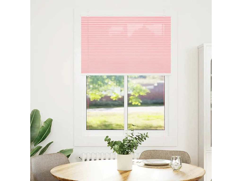 Store plissé rose 95x150 cm largeur du tissu 94,4 cm polyester