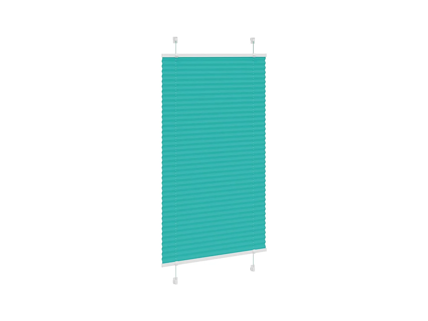 Store plissé vert pétrole 75x100 cm largeur du tissu 74,4 cm