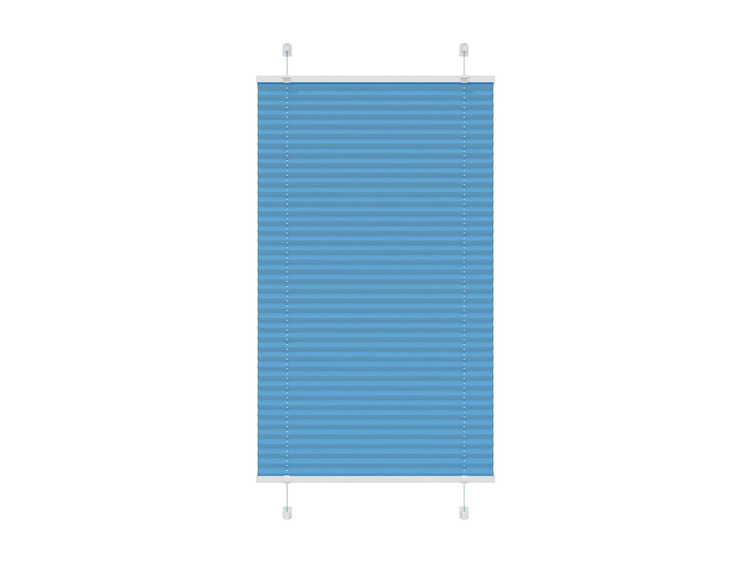 Azul Plissada Cega 70x100 cm Largura Tecido 69,4 cm Poliéster