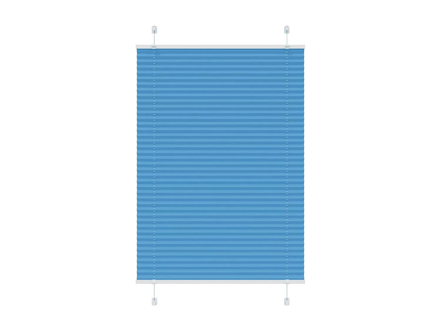 Azul Plissada Cega 70x100 cm Largura Tecido 69,4 cm Poliéster