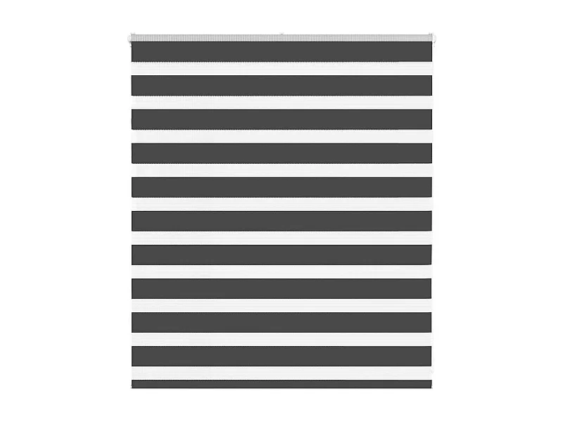 Store zèbre noir 130x100 cm largeur du tissu 125,9 cm polyester