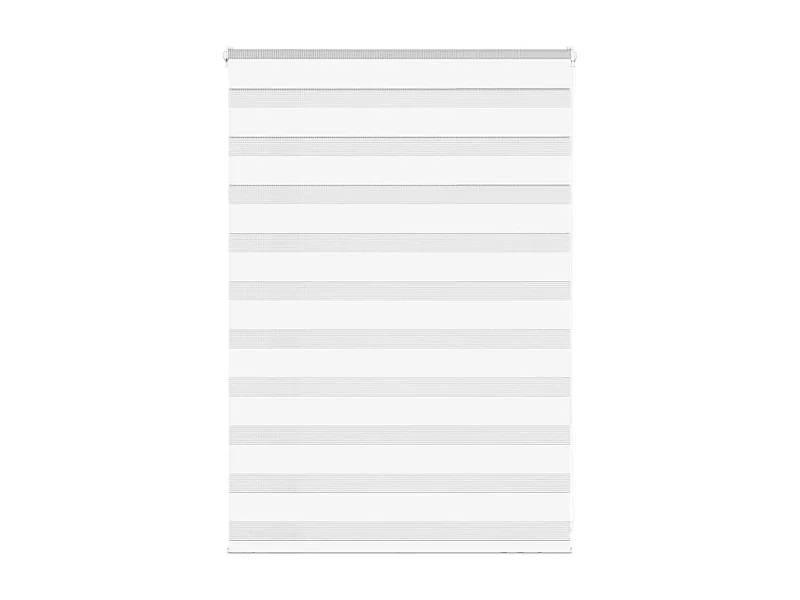 Store zèbre blanc 95x100 cm largeur du tissu 90,9 cm polyester