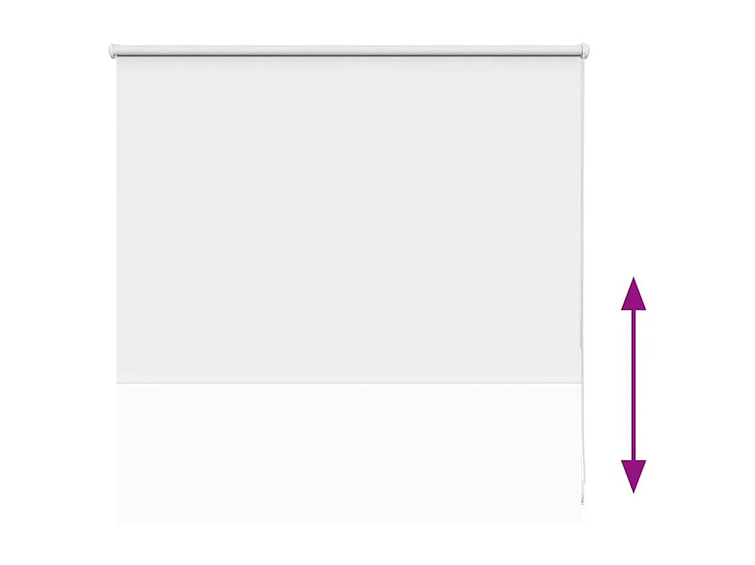 Estor Enrollable Opaco blanco 115x130 cm Tela Ancho 110,7 cm