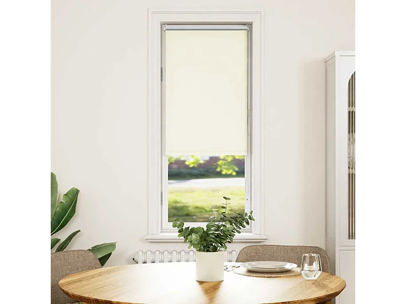 Estor Enrollable Opaco Blanco Roto 55x130cm Tela Ancho 50,7cm