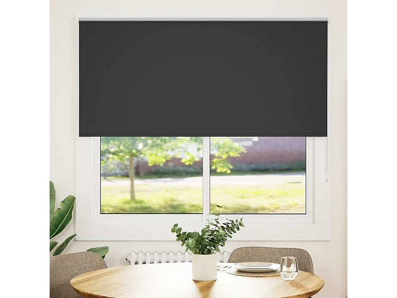 Estor Enrollable Opaco negro 145x175 cm Tela Ancho 141,6 cm