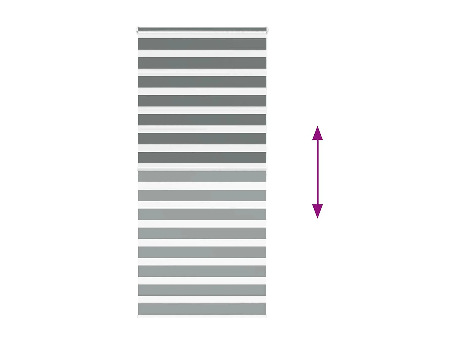 Store zèbre gris foncé largeur du tissu 100,9 cm polyester