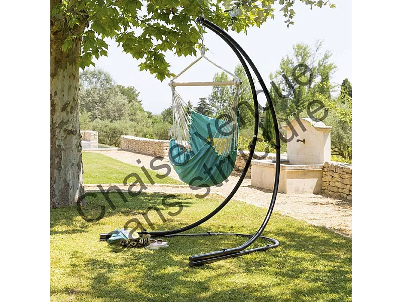 Chaise suspendue détente Cuenca jade Hespéride