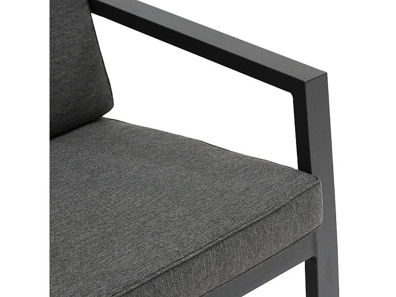 Sofá Exterior Pavane 2 Plazas Jardín Moderno Gris 121x73x63 cm