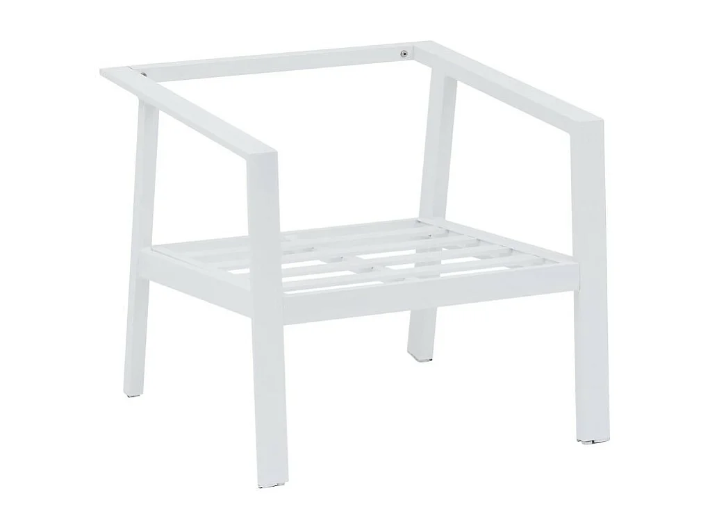 Pavane Sillón Exterior 69 cm Acero Epoxi Blanco Beige, Cojines Poliéster