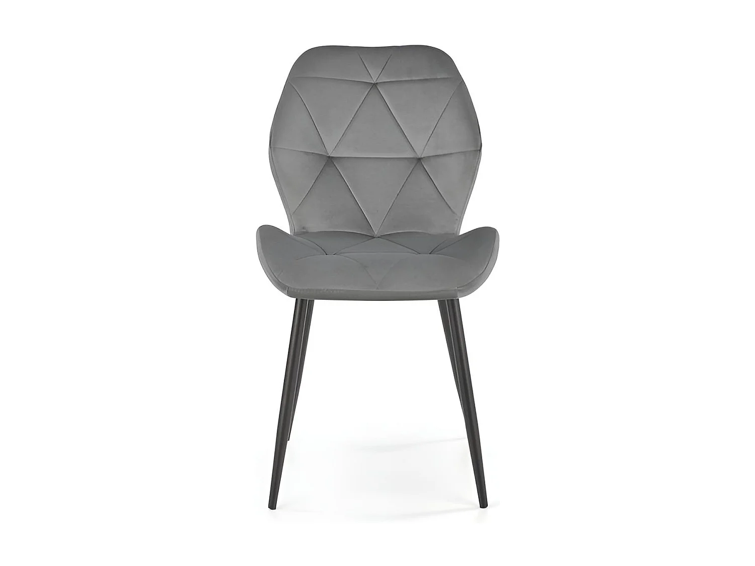 Chaise K453/Tissu-Velours/Gris