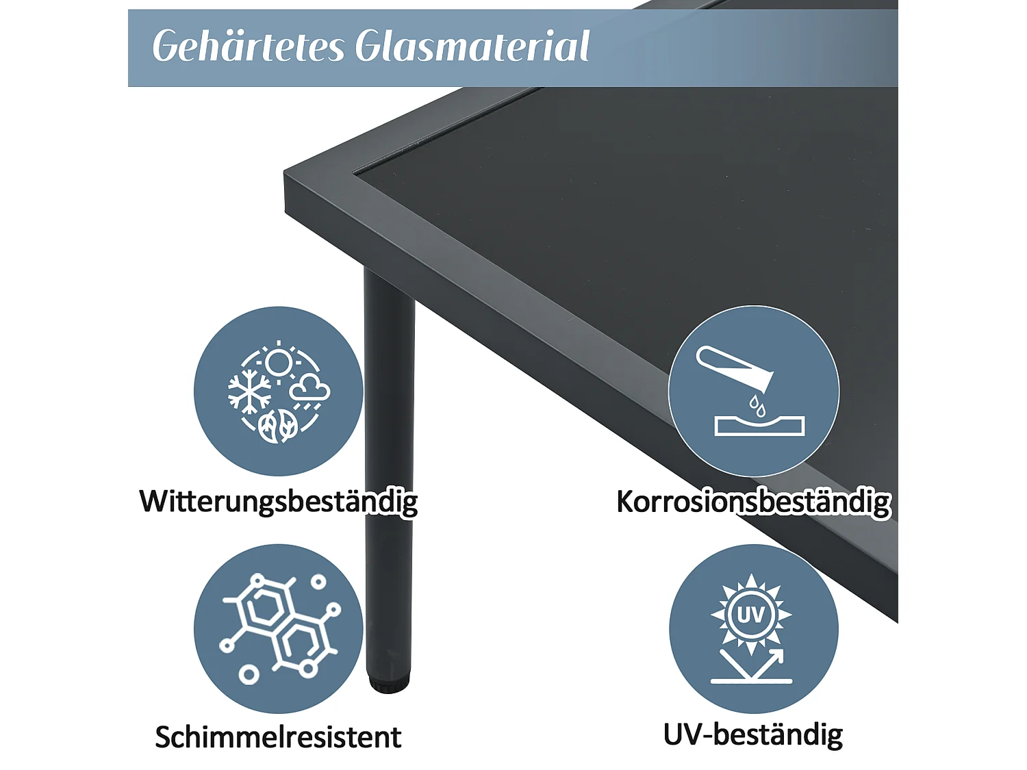 Zestaw mebli ogrodowych modułowych 5-osobowych ze stali ocynkowanej: 1 sofa 3-osobowa + 2 fotele + prostokątny stolik kawowy - Szary