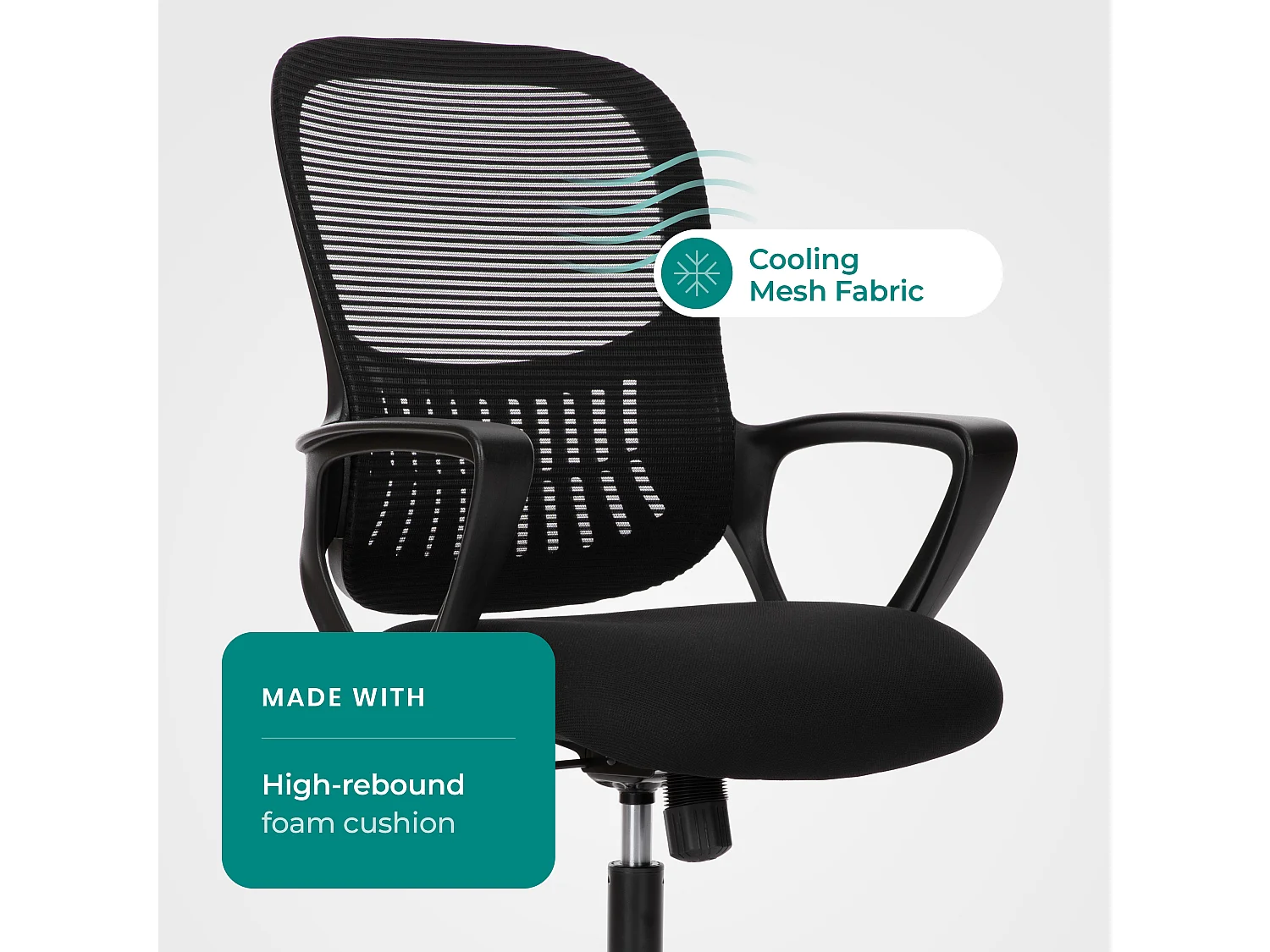 Chaise de bureau avec anneau de pied réglable,Chaise de bureau haute pour bureau debout,Chaises de bureau à hauteur de comptoir,Noir