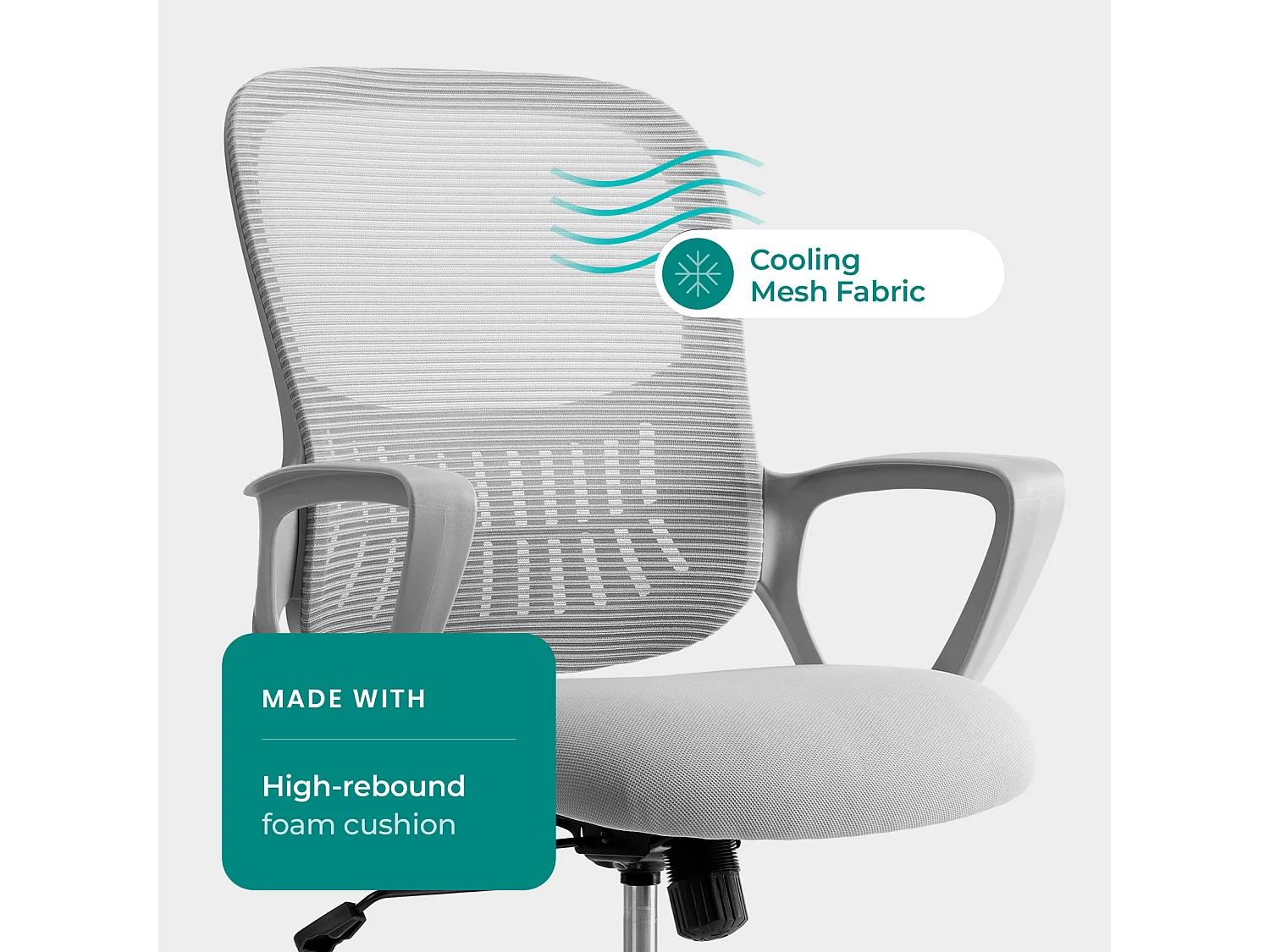 Chaise de bureau avec anneau de pied réglable,Chaise de bureau haute pour bureau debout,Chaises de bureau à hauteur de comptoir,Gris