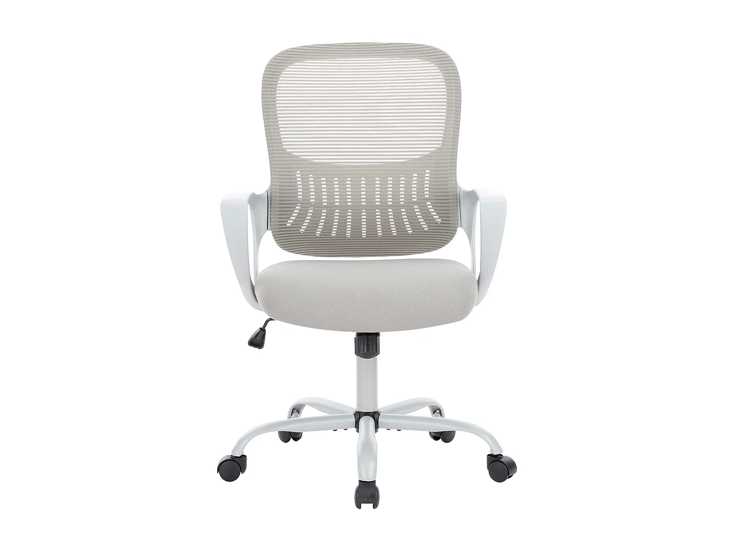 Bureaustoel met verstelbare voetring, hoge bureaustoel voor staand bureau, baliehoogte bureaustoelen, grijs