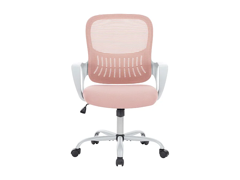 Bureaustoel met verstelbare voetring,Grote bureaustoel voor staand bureau,Bureaustoelen baliehoogte,Roze