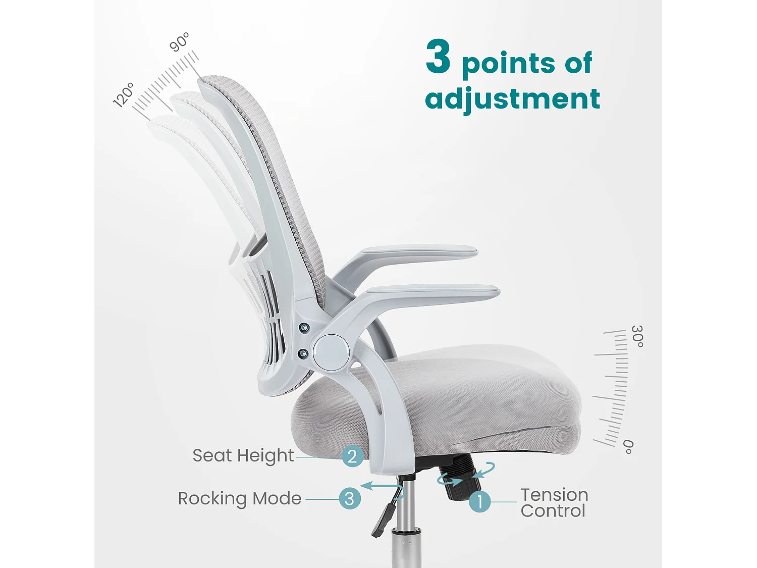 Chaise de bureau avec anneau de pied réglable,Chaise de bureau haute pour bureau debout,Chaises de bureau à hauteur de comptoir,Gris