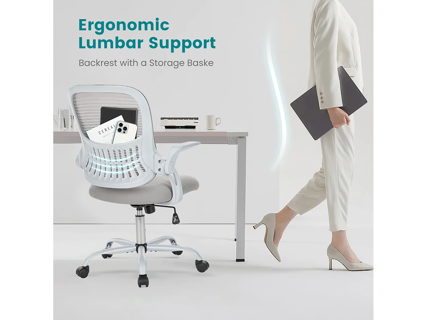 Chaise de bureau avec anneau de pied réglable,Chaise de bureau haute pour bureau debout,Chaises de bureau à hauteur de comptoir,Gris