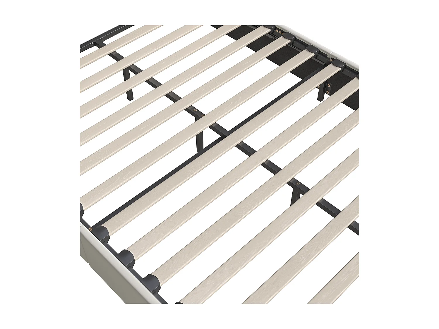 Lit double, 140x200 cm - Avec casier - Fonction de levage pneumatique - Blanc, velours