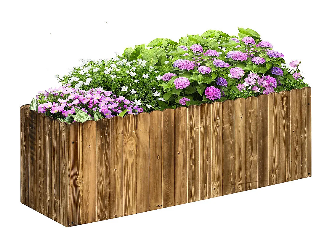 Plantenbak, Verhoogde plantenbak, Groentetrog, 120 x 40 x 40 cm