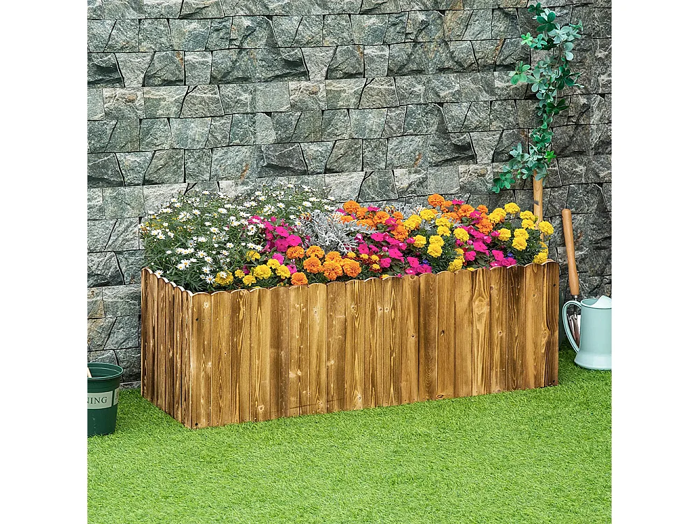 Plantenbak, Verhoogde plantenbak, Groentetrog, 120 x 40 x 40 cm