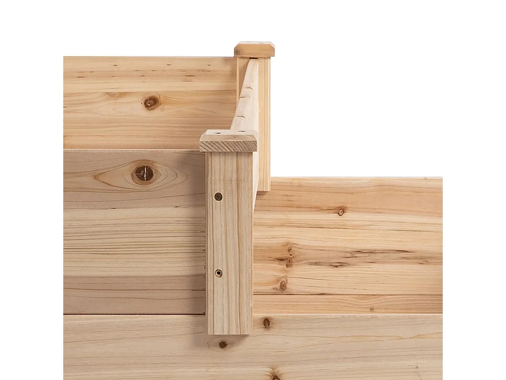 Jardinière,Plateau surélevé 3 niveaux,Escalier de fleurs pour balcon,124 x 124 x 56 cm