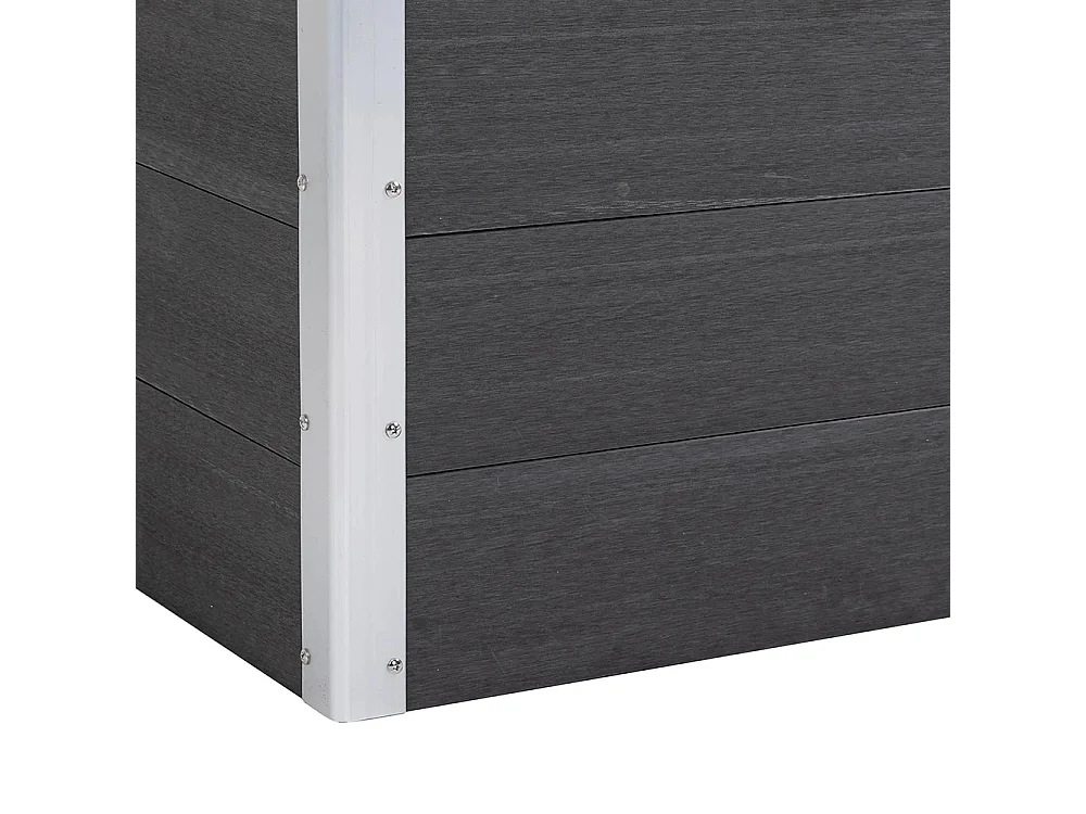 Plantenbak, Aluminium plantenbak, Tuinplantenbak, bodemloos, 100x50x55,5 cm