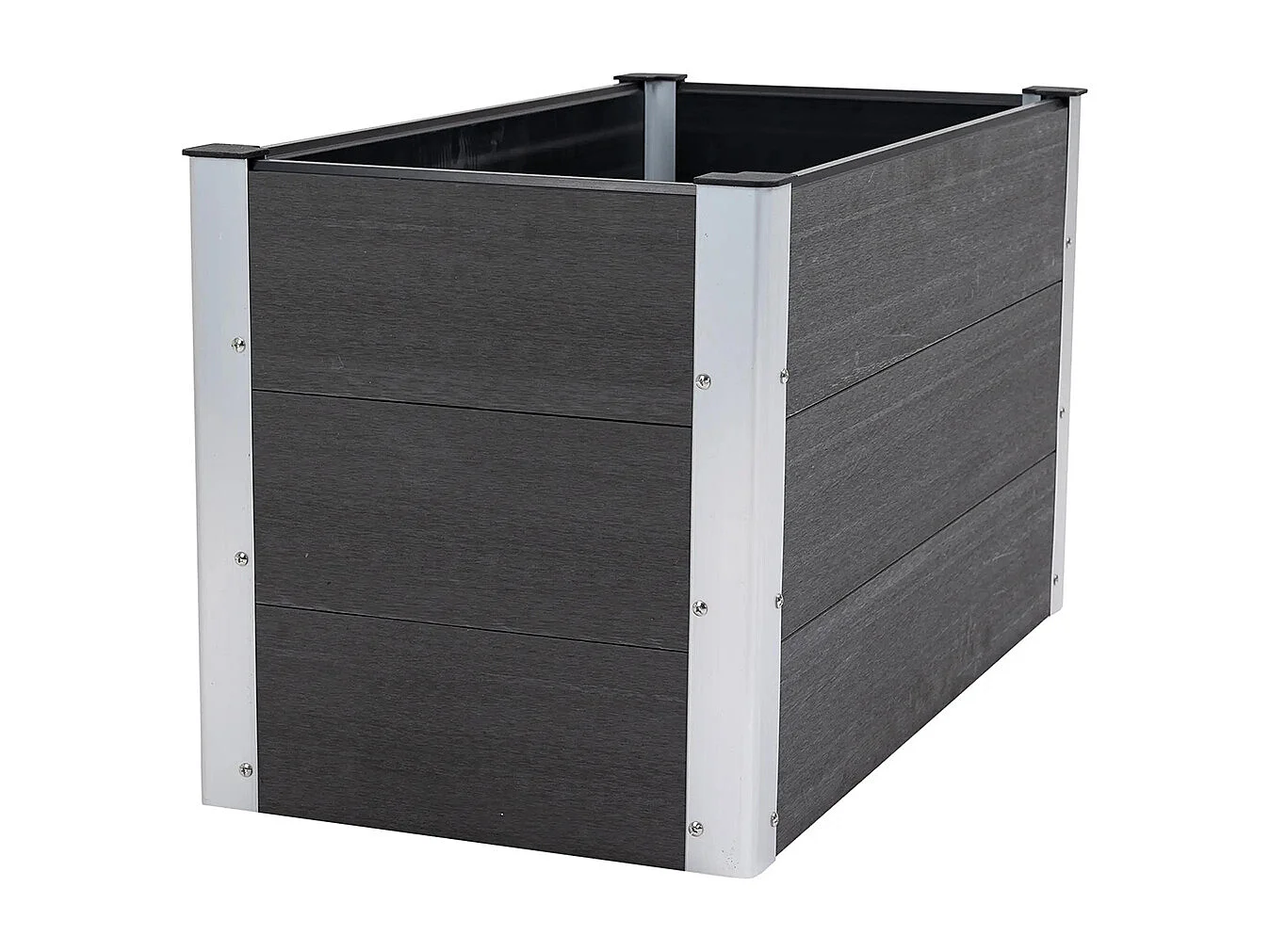 Plantenbak, Aluminium plantenbak, Tuinplantenbak, bodemloos, 100x50x55,5 cm