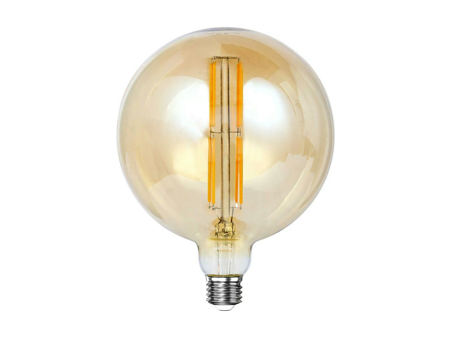 Ampoule globe 15 cm ambrée LED filament lumière chaude (E27)