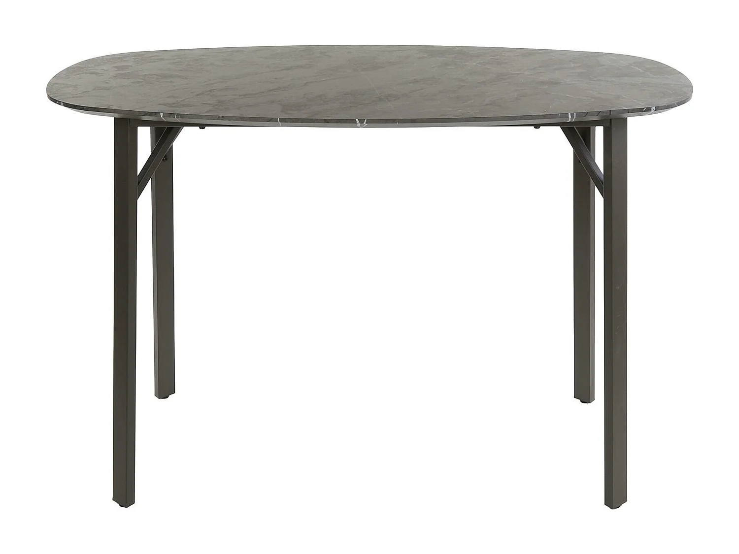 Table haute de cuisine forme organique avec effet marbre 140 cm RALF