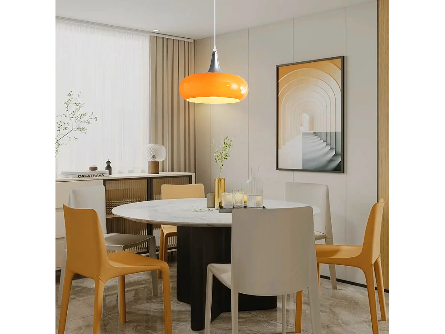 Luminaire suspendu vintage en verre lustre créatif pour lampe d28cm x h10cm