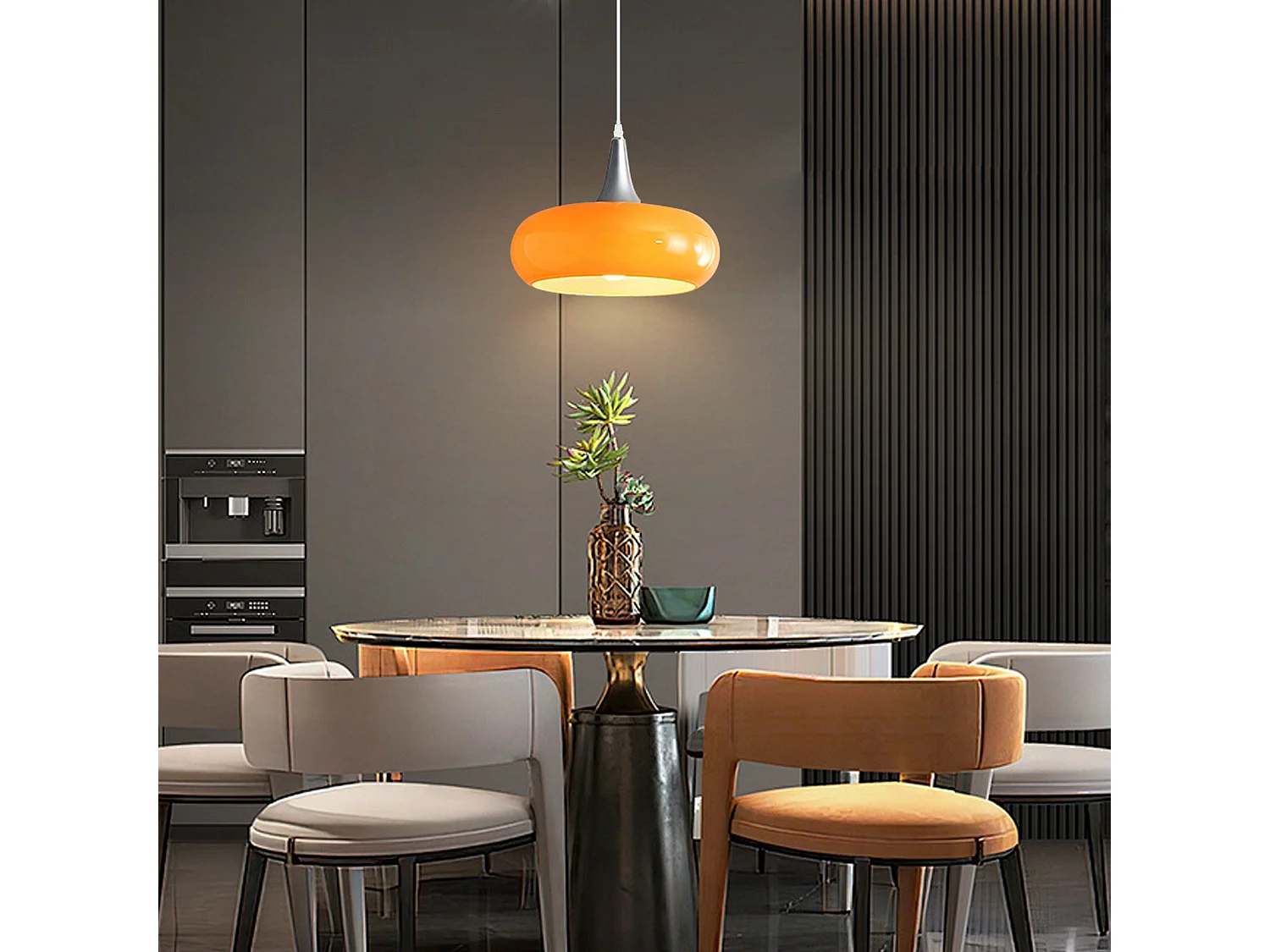 Luminaire suspendu vintage en verre lustre créatif pour lampe d28cm x h10cm