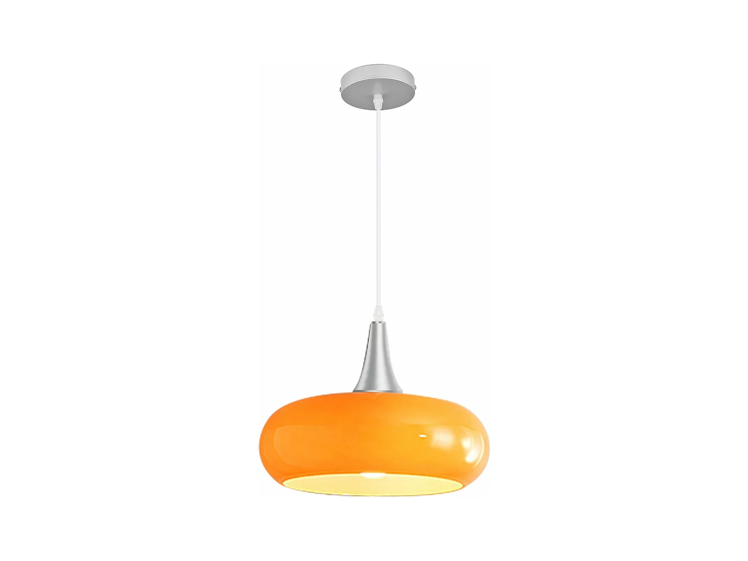 Luminaire suspendu vintage en verre lustre créatif pour lampe d28cm x h10cm