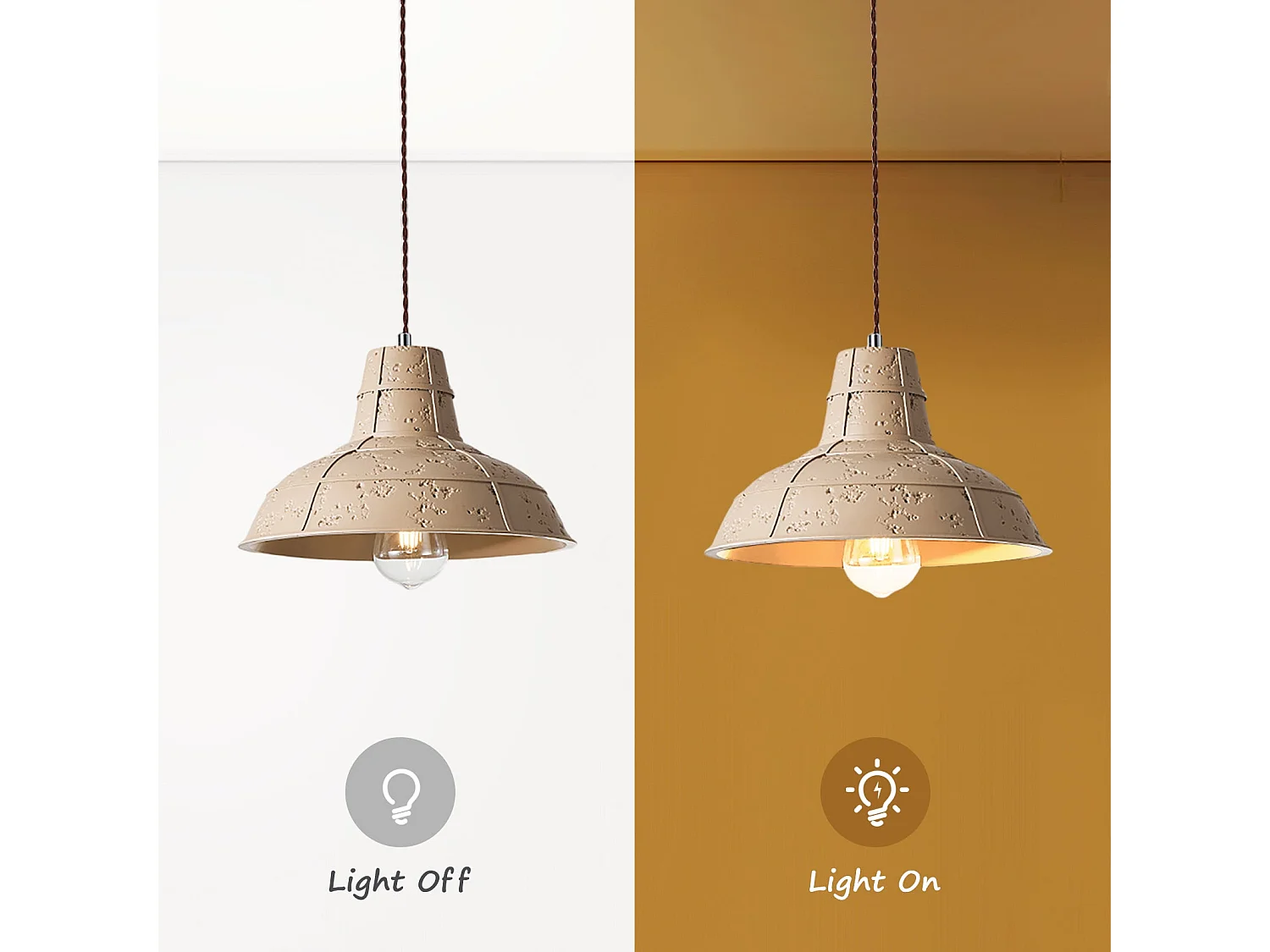 Luminaire suspendu japonais créatif en forme de dôme lustre décoratif pour intérieur d29cm x h18cm